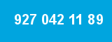 927 042 11 89 927 042 11 89